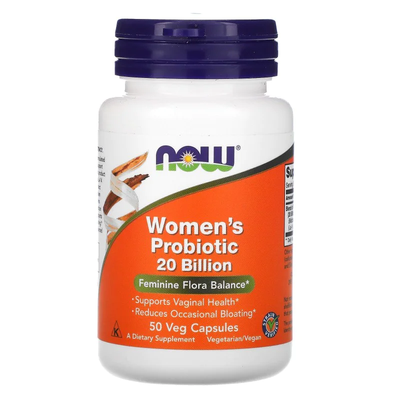 Womens Probiotic 20 Billion CFU 50 веге капсули | Now Foods  Грижи се за здравето на жените Предотвратява появата на вагинални инфекции За отлично интимно женско здраве Пробиотик за Жени 20 млрд. Womens Probiotic 20 Billion CFU 50 веге капсули | Now Foods