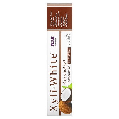 Xyli-White Coconut Oil паста за зъби 181 гр | Now Foods Формула с най-чисти съставки Без SLS (натриев лаурил сулфат) Вегетариански/веган съставки За по-бели зъби Съдържа 25% ксилитол, едно от най-високи Xyli-White Coconut Oil паста за зъби 181 гр | Now Fo