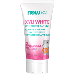 XyliWhite Kid's Toothpaste Gel Bubblegum Splash 85 гр | Now Foods