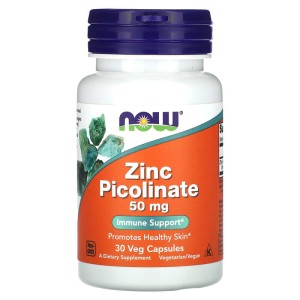 Цинк Пиколинат Zinc Picolinate 50 мг 30 капсули | Now Foods Цинк Пиколинат Zinc Picolinate 50 мг 30 капсули | Now Foods