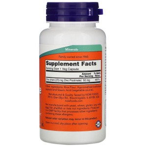 Цинк Пиколинат Zinc Picolinate 50 мг 120 капсули | Now Foods
