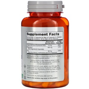 ZMA 800 мг 180 капсули | Now Foods