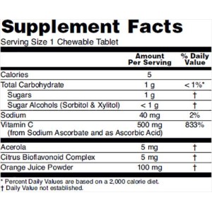 Vitamin C-500 Chewable - Череша 100 Дъвчащи таблетки