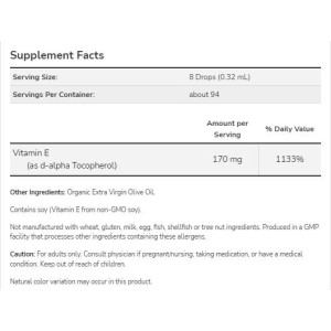 Vitamin E-Oil Liquid | d-alpha Tocopherol - 30 мл