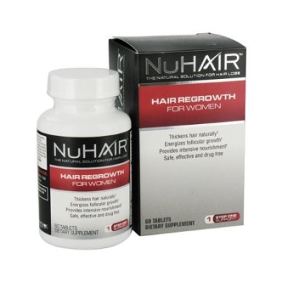 Hair Regrowth for Women 60 таблетки I NuHair Натурално решение при загуба на коса За естествено сгъстяване на косата Осигурява интензивно подхранване на скалпа и косите Безопасна, ефективна, без вредни вещ Hair Regrowth for Women 60 таблетки I NuHair Нату