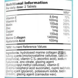 Marine Collagen 1400 mg with Hyaluronic Acid - 120 Таблетки | NutraVita