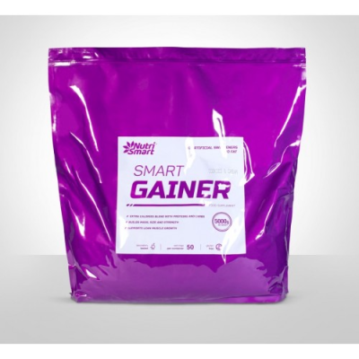 Gainer 5000 гр | Nutri Smart За натрупване на повече мускулна маса Подпомага процеса на възстановяване след тренировка Дарява организма Ви с повече енергия и сила Гейнър 5000 гр на прах е на топ цена от Nu Gainer 5000 гр | Nutri Smart За натрупване на пов