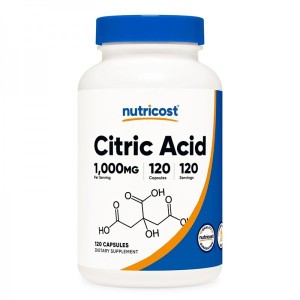 Citric Acid 1000 мг 120 капсули | Nutricost