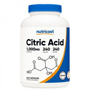 Citric Acid 1000 мг 240 капсули | Nutricost