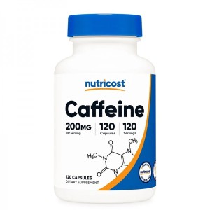 Caffeine 200 мг 120 капсули | Nutricost