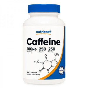 Caffeine 100 мг 250 капсули | Nutricost