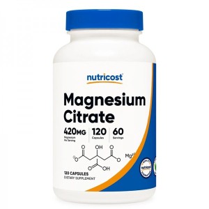 Magnesium Citrate 420 мг 120 капсули | Nutricost Magnesium Citrate 420 мг 120 капсули | Nutricost