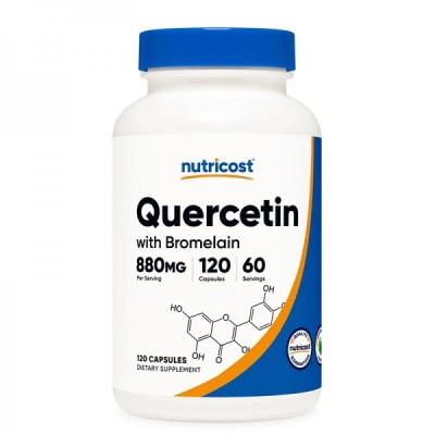 Quercetin with Bromelain 120 капсули | Nutricost Quercetin with Bromelain 120 капсули | Nutricost