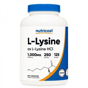 L-Lysine 500 мг 250 капсули | Nutricost