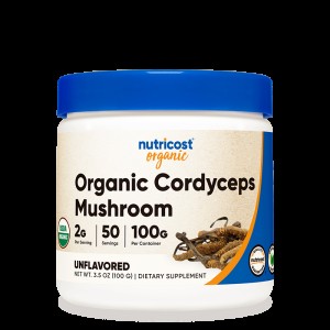Organic Cordyceps Mushroom Powder 100 гр | Nutricost