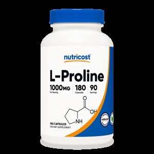 L-Proline 500 мг 180 капсули | Nutricost