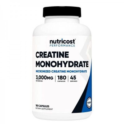 Creatine Monohydrate 750 мг 180 капсули | Nutricost
