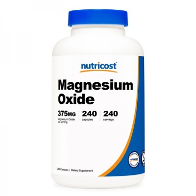 Magnesium Oxide 375 мг 240 капсули | Nutricost
