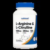 L-Arginine + L-Citrulline 120 капсули | Nutricost