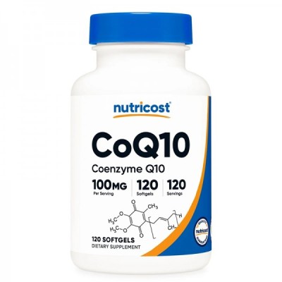 CoQ10 100 мг 120 гел-капсули | Nutricost CoQ10 100 мг 120 гел-капсули | Nutricost