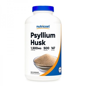 Psyllium Husk 500 капсули | Nutricost