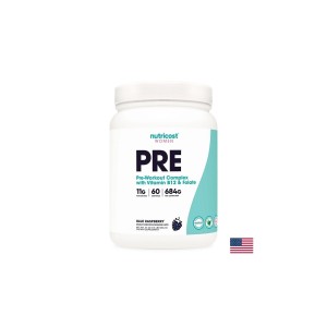Pre-Workout - Енергиен метаболизъм (формула за жени), 330 g х 60 дози, прах, с вкус на синя малина