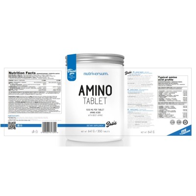 Amino Tablet | from Whey & Beef Protein - 350 Таблетки | Nutriversum