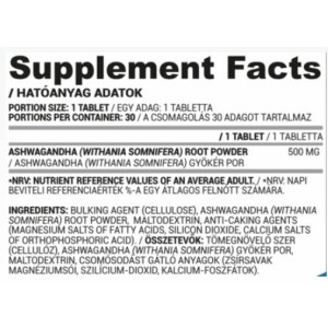 Ashwagandha 500 mg - 30 Таблетки