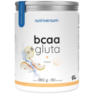 BCAA + Gluta Powder | Flow - Круша 360 г | Nutriversum BCAA + Gluta Powder | Flow - Круша 360 г | Nutriversum