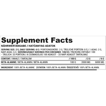 Beta Alanine Powder | 100% Pure - Неовкусен 200 г | Nutriversum Beta Alanine Powder | 100% Pure - Неовкусен 200 г | Nutriversum