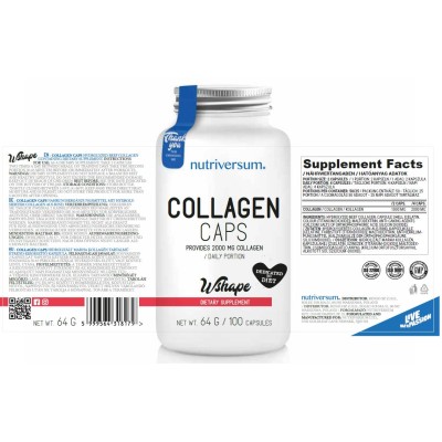 Collagen Caps 500 mg - 100 капсули | Nutriversum