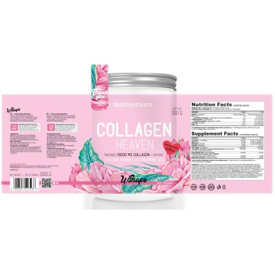 Collagen Heaven | added Zinc, Vitamin C and Hyaluronic Acid - Розова лимонада 300 г | Nutriversum