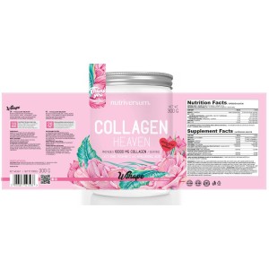Collagen Heaven | added Zinc, Vitamin C and Hyaluronic Acid - Малина 600 г | Nutriversum