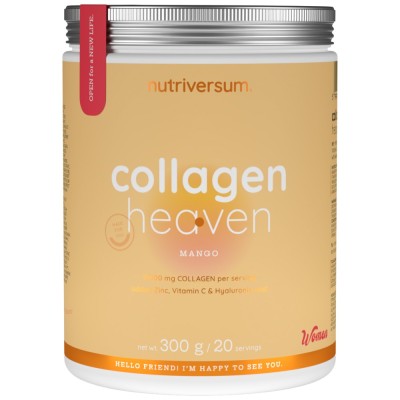Collagen Heaven | added Zinc, Vitamin C and Hyaluronic Acid - Манго 300 г | Nutriversum