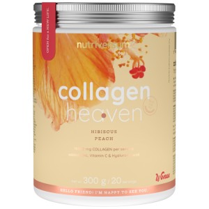 Collagen Heaven | added Zinc, Vitamin C and Hyaluronic Acid - Хибискус с праскова 300 г | Nutriversum