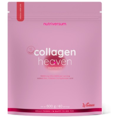 Collagen Heaven | added Zinc, Vitamin C and Hyaluronic Acid - Малина 600 г | Nutriversum