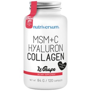 Collagen, Hyaluron, MSM + Vitamin C 120 капсули | Nutriversum