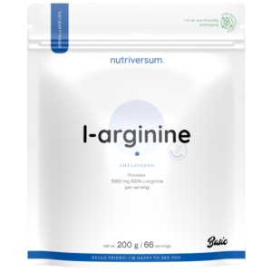L-Arginine Powder | 100% Pure - Неовкусен 200 грама | Nutriversum