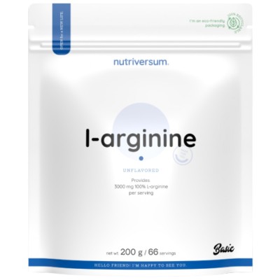 L-Arginine Powder | 100% Pure - Неовкусен 200 грама | Nutriversum