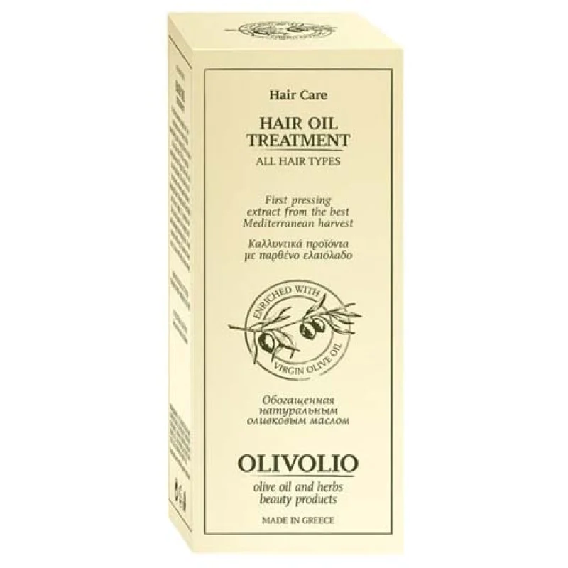 Hair Oil Treatment With Olive Oil 90 мл | Olivolio Естествено масло за коса с голямо количество минерали Предпазва цвета на косата  Изглажда непокорната коса За лъскава и здрава косата Подобрява съ Hair Oil Treatment With Olive Oil 90 мл | Olivolio Естест