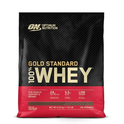 Optimum Nutrition 100% Whey Gold Standard 4545 гр 100 % Whey Gold Standard Optimum Nutrition - суроватъчен протеин изолат номер 1 в света Суроватъчният протеин е най-предпочитаният протеин при спортистите, тъй като Optimum Nutrition 100% Whey Gold Standar