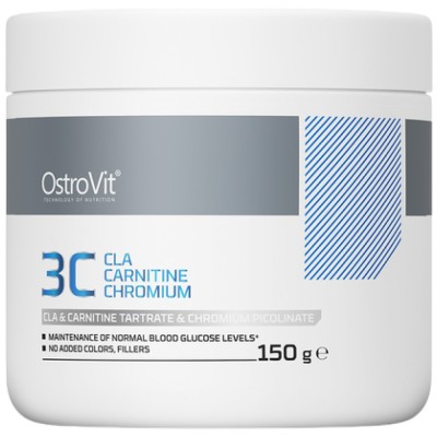 3C | CLA + Carnitine + Chromium - Малинова лимонада с мента 150 гр | OstroVit
