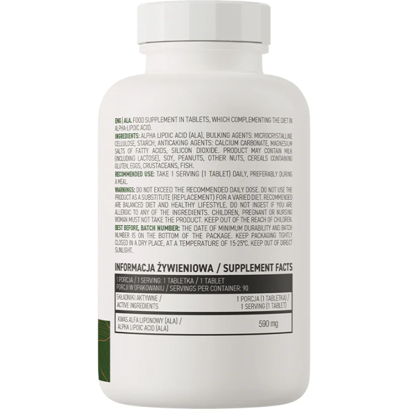 ALA (Alpha Lipoic Acid) 600 мг 90 таблетки | OstroVit ALA (Alpha Lipoic Acid) 600 мг 90 таблетки | OstroVit Силни антиоксидантни свойства Подпомага намаляването на телесните мазнини Увеличава усвояването на някои хранителни вещества Допринася ALA (Alpha Lipoic Acid) 600 мг 90 таблетки | OstroVit Силни антиоксидантни свойства Подпомага намаляването на телесните мазнини Увеличава усвояването на някои хранителни вещества Допринася за забавяне на п ALA (Alpha Lipoic Acid) 600 мг 90 таблетки | Ostr