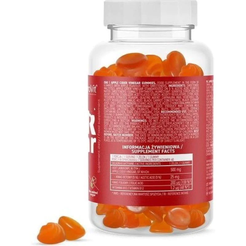 Apple Cider Vinegar Gummies 60 желирани бонбони | OstroVit Apple Cider Vinegar Gummies 60 желирани бонбони | OstroVit