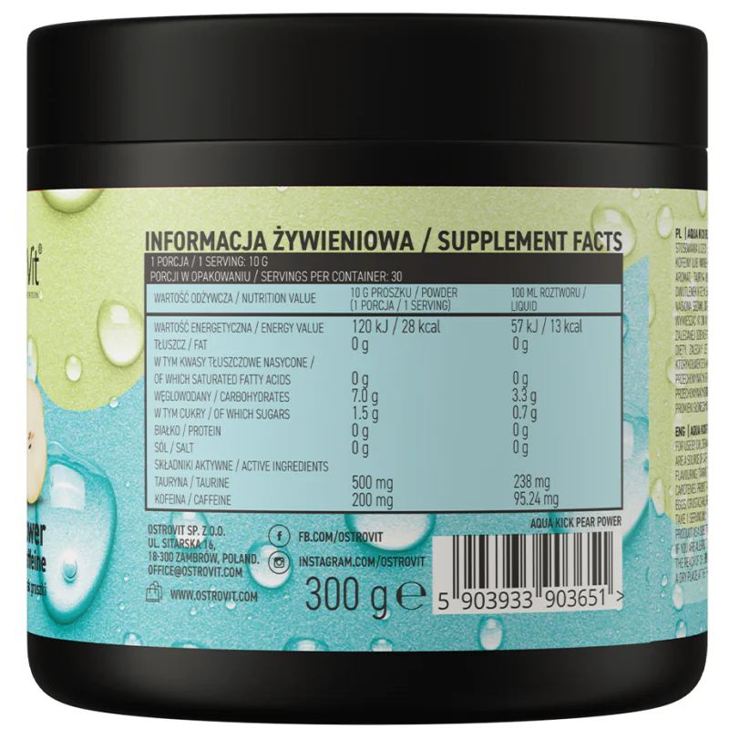 Aqua Kick Pear Powder 300 гр | OstroVit Aqua Kick Pear Powder 300 гр | OstroVit