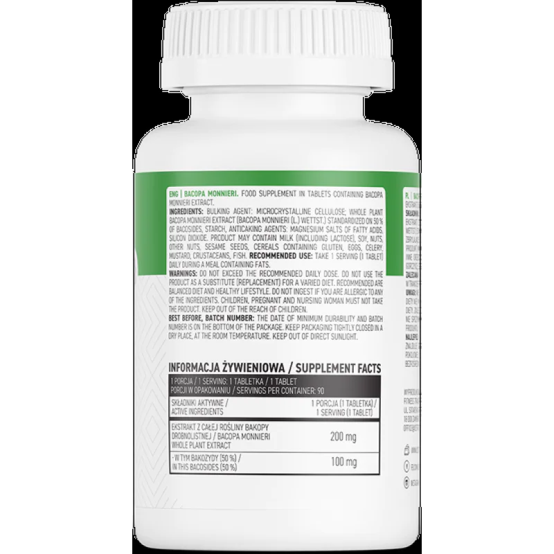 Bacopa Monnieri 90 таблетки | OstroVit Bacopa Monnieri 90 таблетки | OstroVitСтимулира и подобрява паметта
Подобрява концентрацията
Мощен антиоксидант
Помага на тялото по-лесно да се адаптира към стресови ситуации
Влияе положително на нервн Bacopa Monnieri 90 таблетки | OstroVit Стимулира и подобрява паметта Подобрява концентрацията Мощен антиоксидант Помага на тялото по-лесно да се адаптира към стресови ситуации Влияе положително на нервн Bacopa Monnieri 90 таблетки | OstroVit Стимулира и п