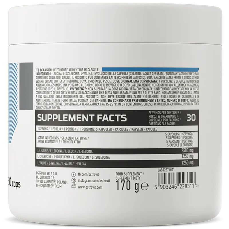 BCAA 5000 150 капсули | OstroVit BCAA 5000 150 капсули | OstroVit