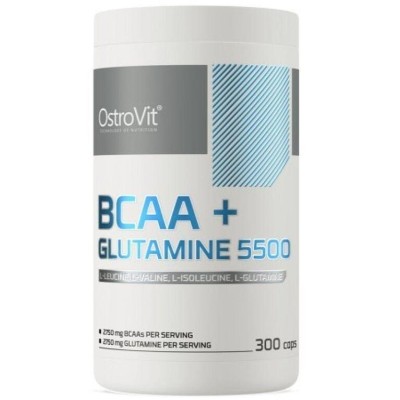 BCAA + Glutamine 1100 мг 300 капсули | OstroVit BCAA + Glutamine 1100 мг 300 капсули | OstroVit