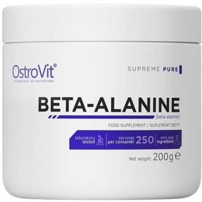 Beta-Alanine Powder 200 гр | OstroVit Повишава нивата на карнозин в мускулите Забавя умората по време на тренировка Помага за увеличаване на продължителността и интензивността на тренировката Подобрява спо Beta-Alanine Powder 200 гр | OstroVit Повишава ни
