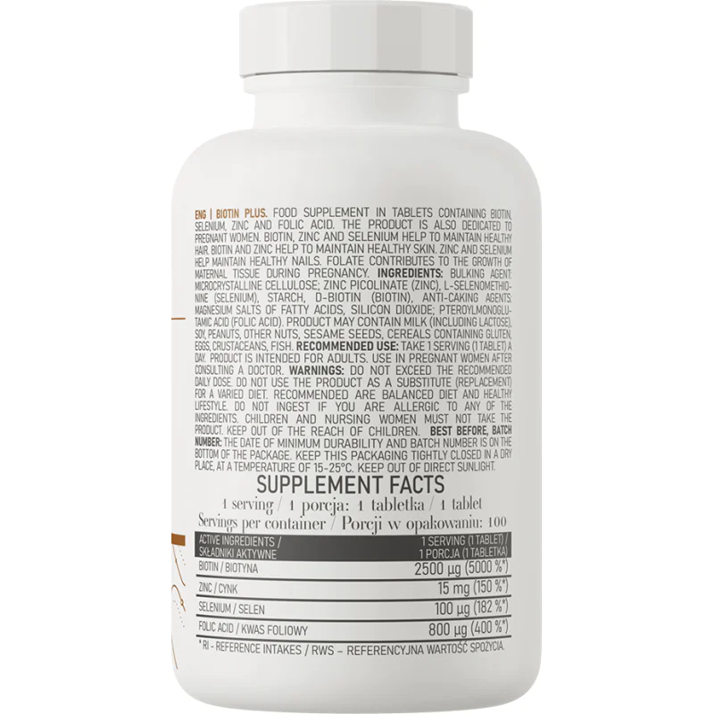 Biotin Plus 100 таблетки | OstroVit Biotin Plus 100 таблетки | OstroVit